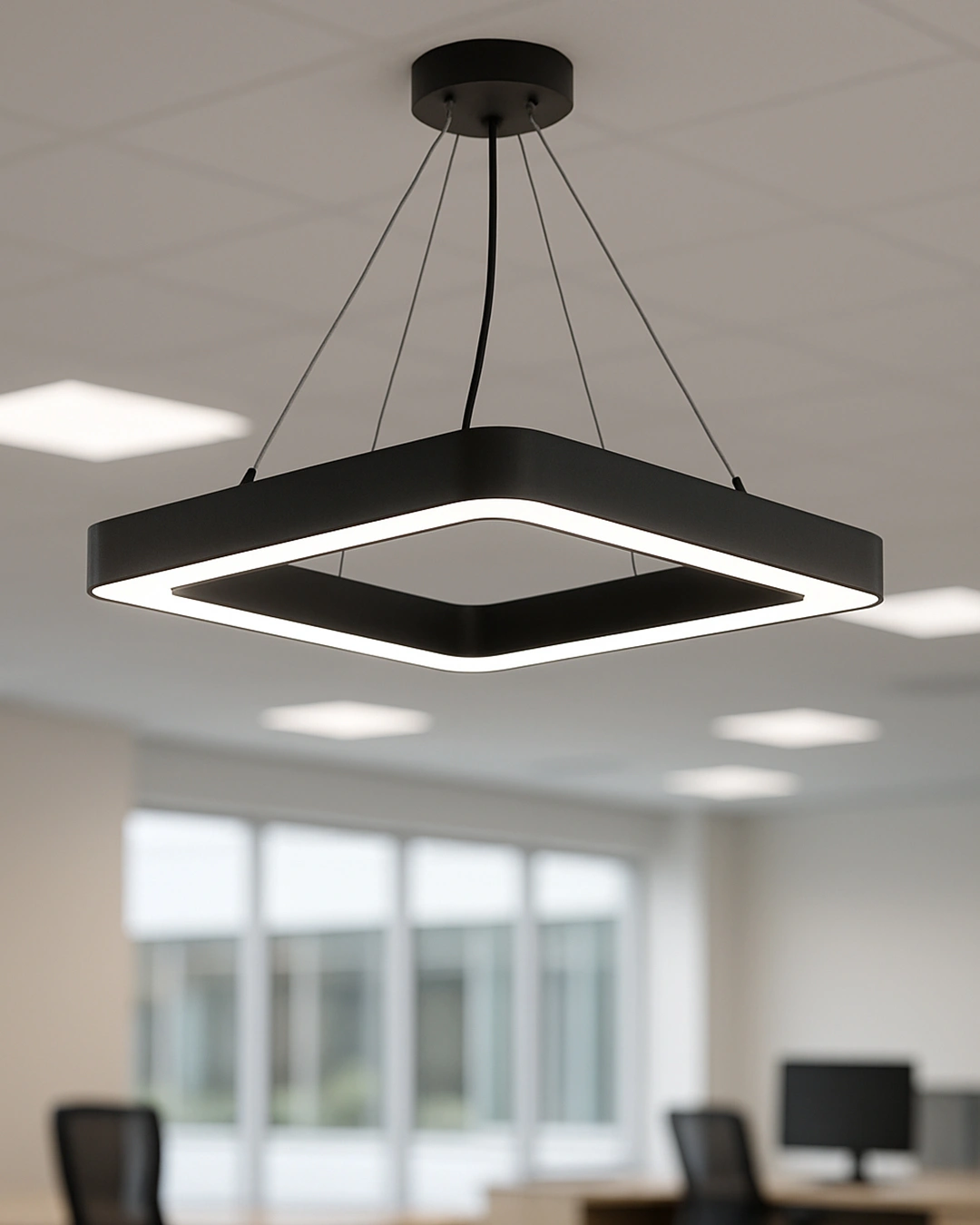 2 (6) Hollow Square Ring Beam Posh Office Light