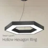 Hollow Hexagon Ring Beam Posh Office Light