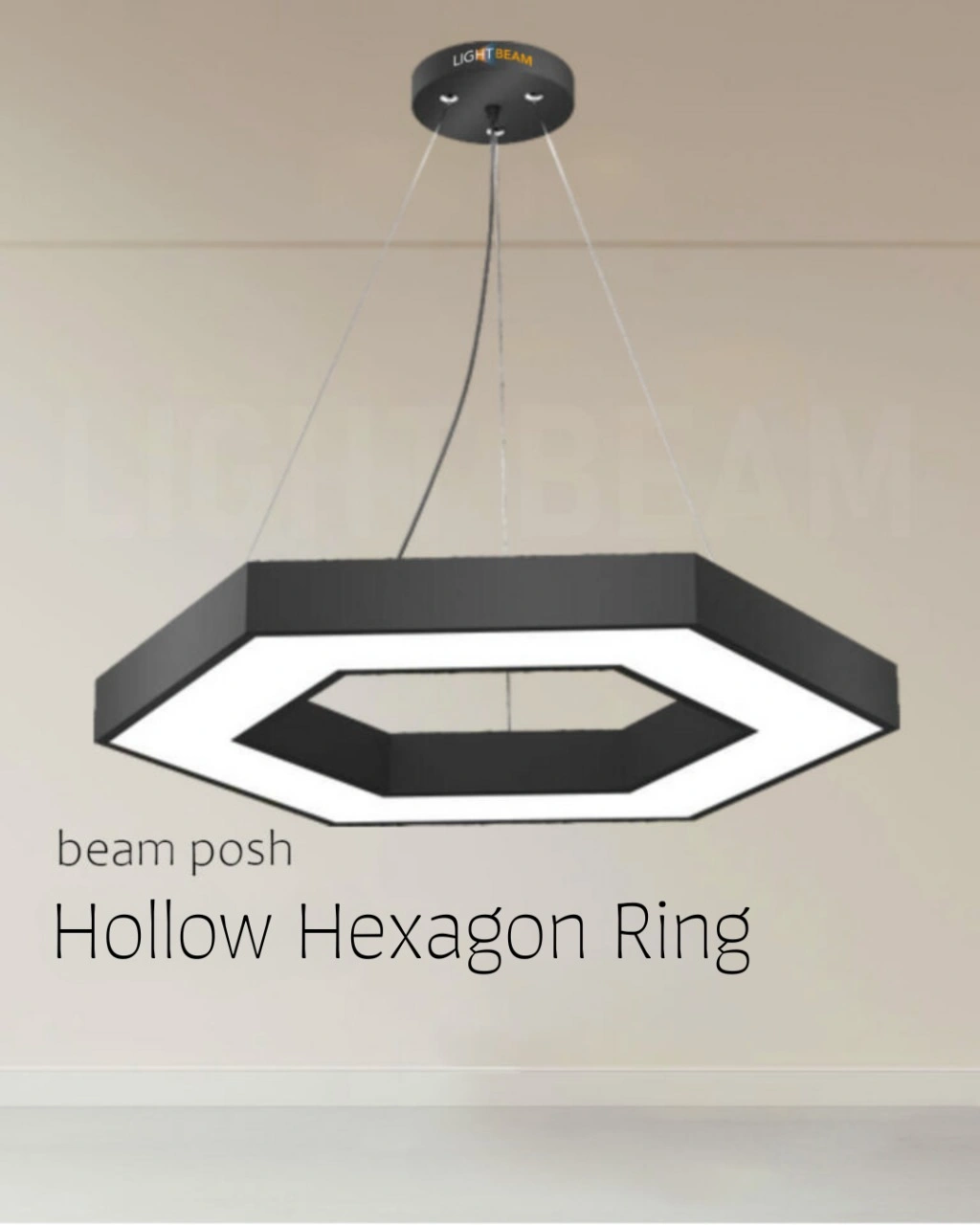 Hollow Hexagon Ring Beam Posh Office Light