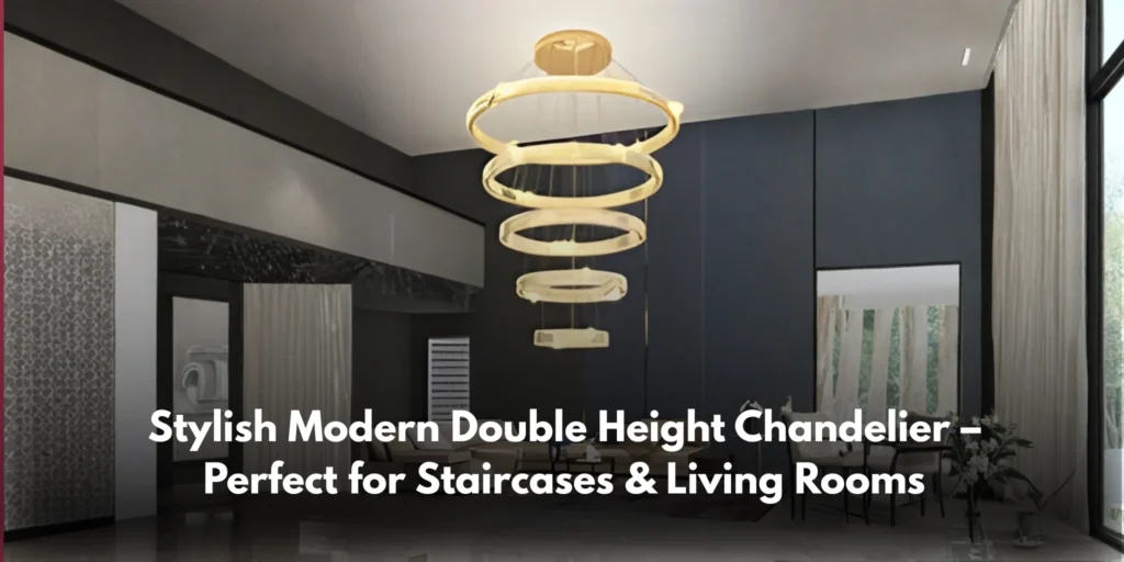 modern double height chandelier