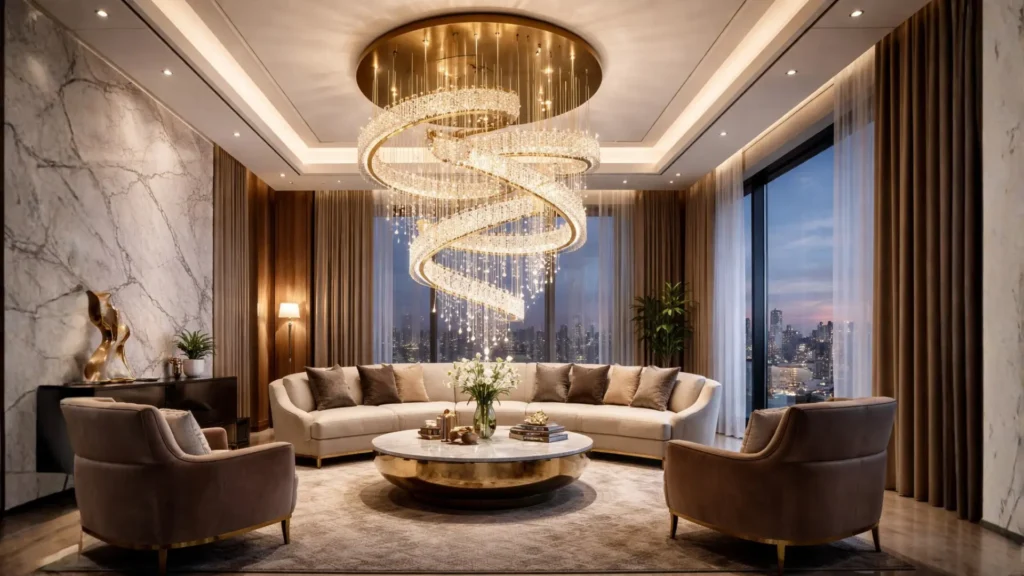 living room chandelier